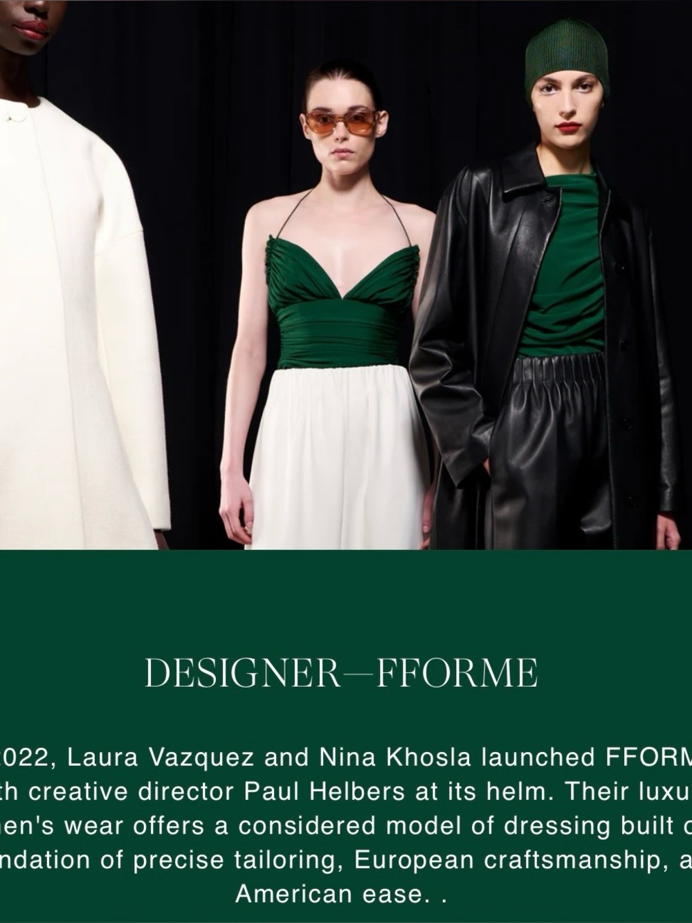 Gorgeous Emerald Green halter crop top, by FFORME, made in Italy! XXS